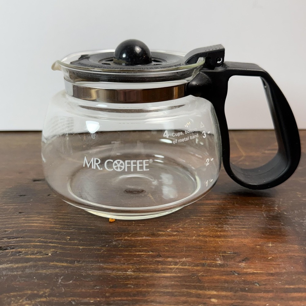 Mr. Coffee 4 Cup Glass Coffee Carafe Replacement Black Handle